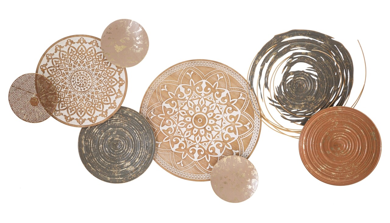 Decoratiune pentru perete, Mauro Ferretti, Boho, 167.6 x 8.9 x 80.6 cm, fier/mdf, multicolor - imagine 5